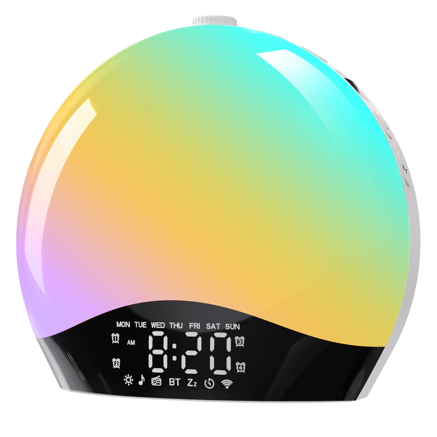 K2 Bluetooth Sunrise Alarm Clock with FM Radio and Dual Alarms