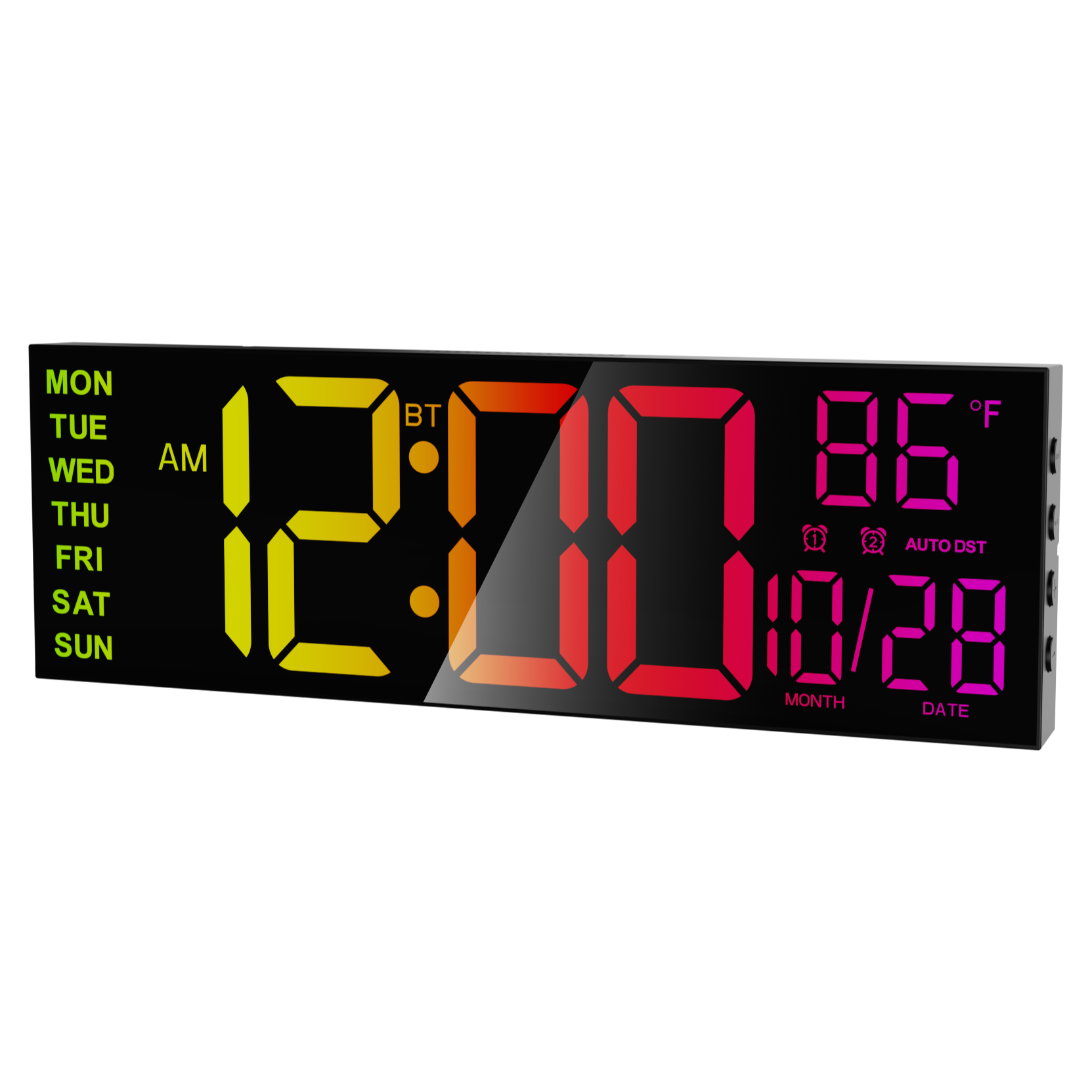 PH-01 16-Inch RGB LED Digital Wall Clock