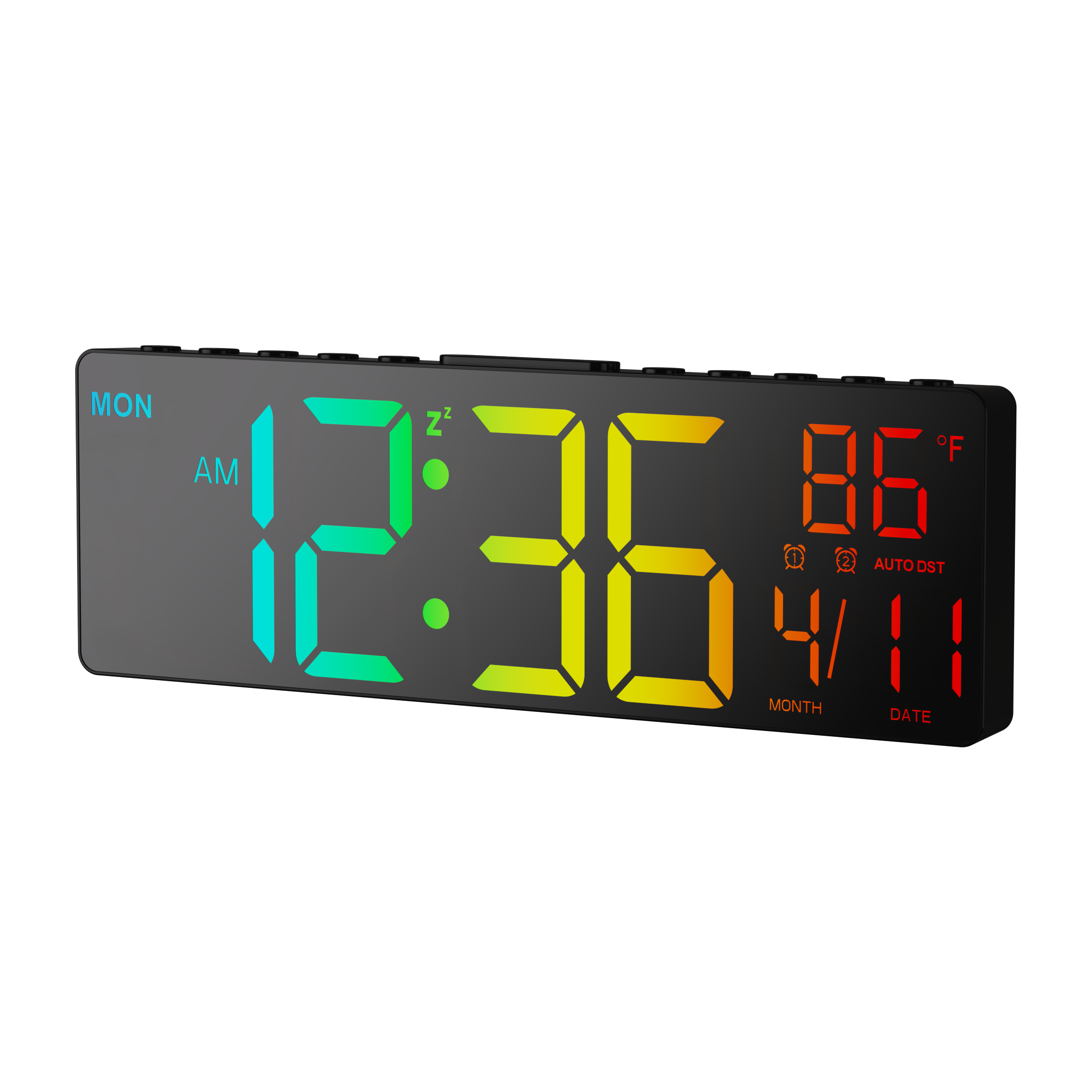 PH-03 10.5-Inch RGB LED Wall and Desk Clock
